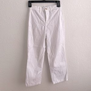J Crew Off-White Slim Wide Leg  Crops